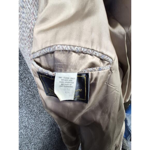 Vintage Stix Baer & Fuller Blazer Mens Medium Brown Wool Tweed Elbow Patch 70s - Picture 4 of 9